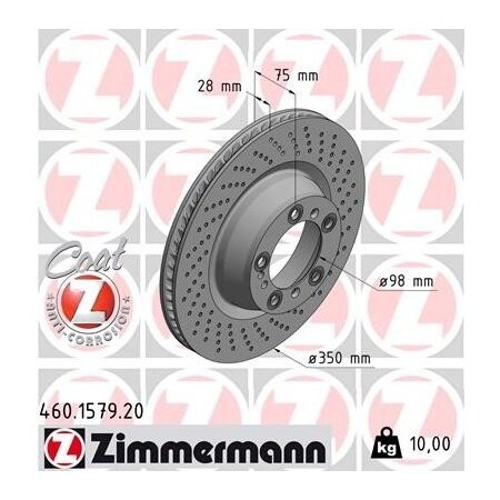 Zimmermann Brake Disc - Standard/Coated, 460157920 460157920